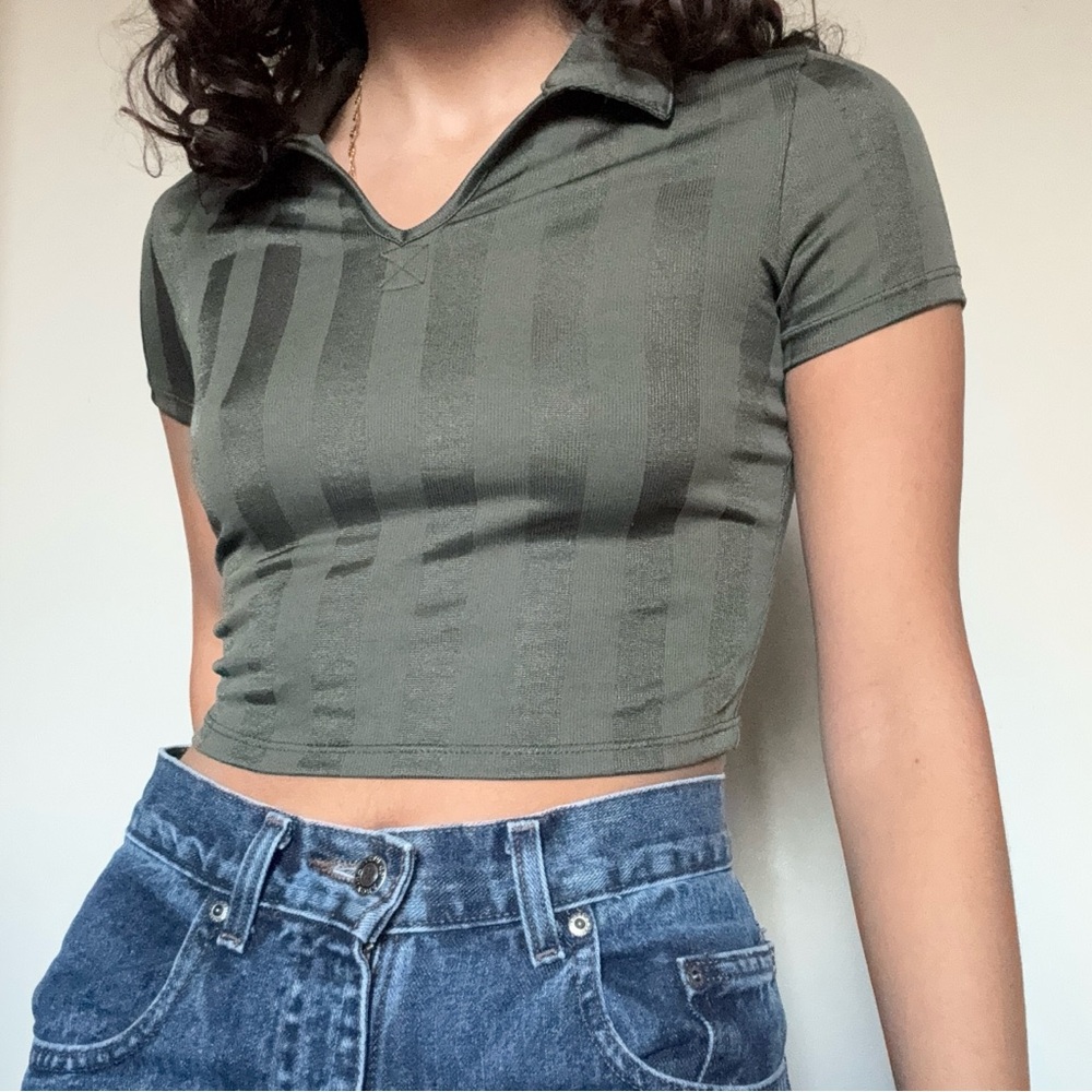 Green Crop Top